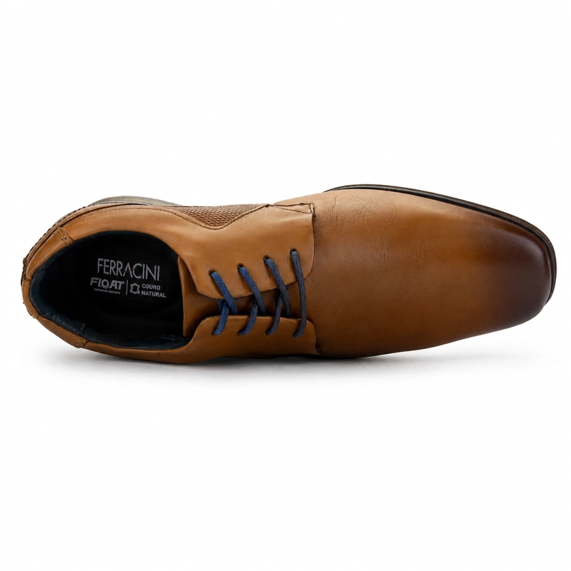 ZAPATO FERRACINI HOMBRE 6067 DERBY CAFE  CLARO CASUAL - 5