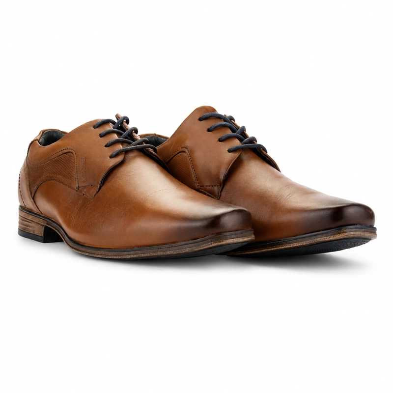 ZAPATO FERRACINI HOMBRE 6067 DERBY CAFE  CLARO CASUAL - 7