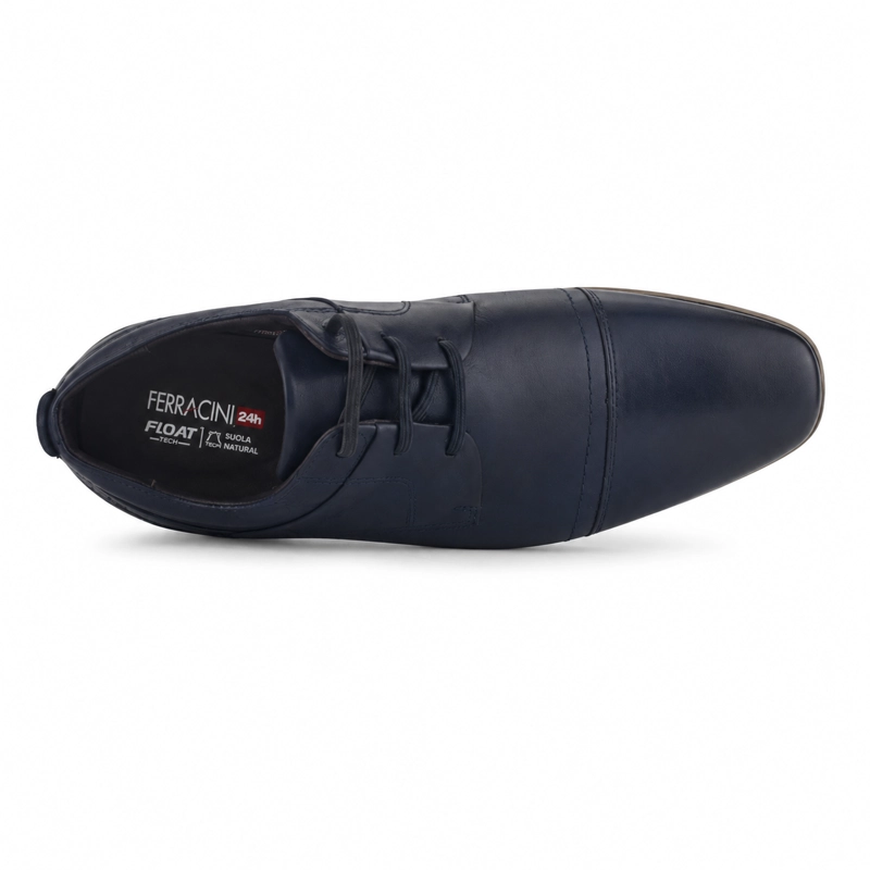 ZAPATO FERRACINI HOMBRE 6065 DERBY AZUL MARINO CASUAL - 5