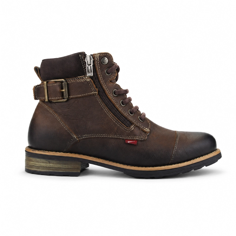 BOTOTOS HOMBRE FERRACINI CUERO CAFÉ YORK 9873 CASUAL - 1