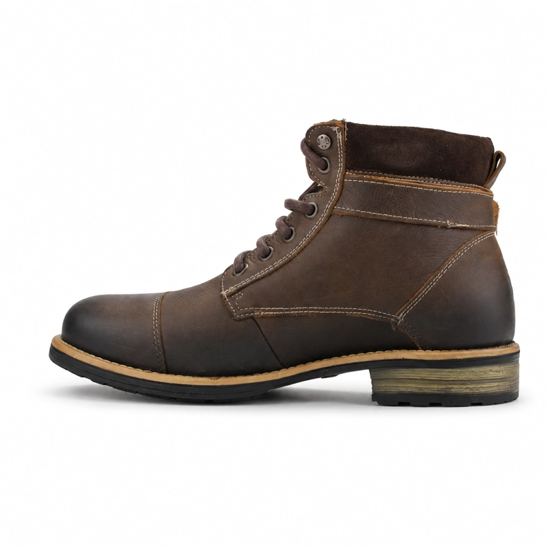 BOTOTOS HOMBRE FERRACINI CUERO CAFÉ YORK 9873 CASUAL - 2