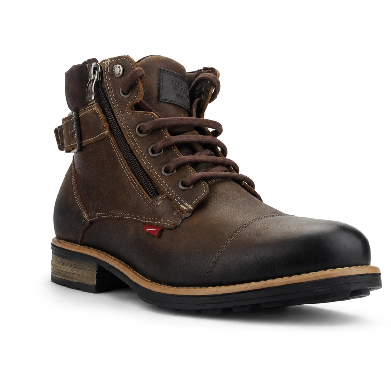 BOTOTOS HOMBRE FERRACINI CUERO CAFÉ YORK 9873 CASUAL - 3