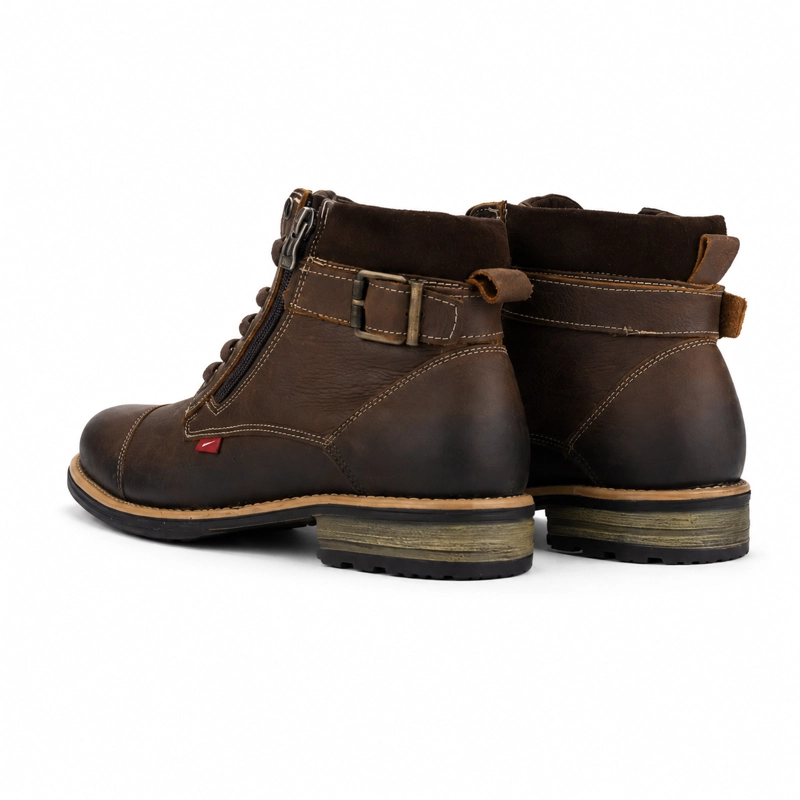 BOTOTOS HOMBRE FERRACINI CUERO CAFÉ YORK 9873 CASUAL - 6