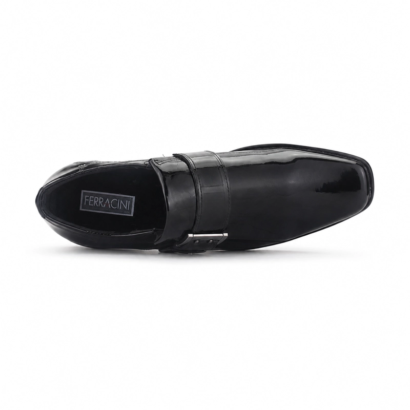 ZAPATO FERRACINI HOMBRE 4373 FRANKFURT NEGRO CHAROL CASUAL - 5