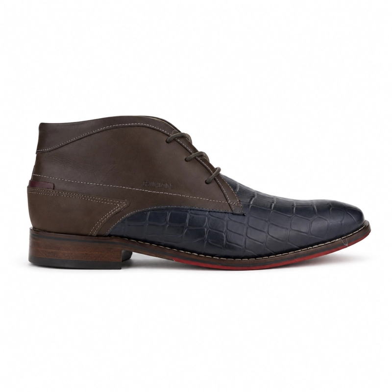 BOTIN FERRACINI HOMBRE 5678 CARAVAGGIO AZUL CASUAL - 1