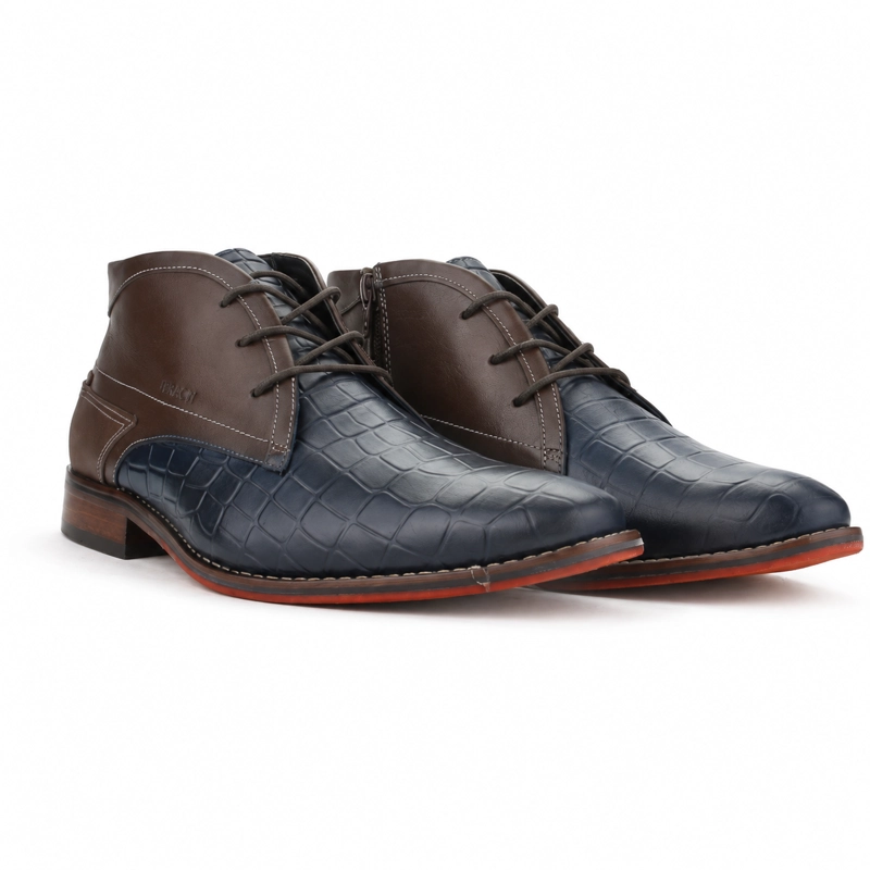 BOTIN FERRACINI HOMBRE 5678 CARAVAGGIO AZUL CASUAL - 6