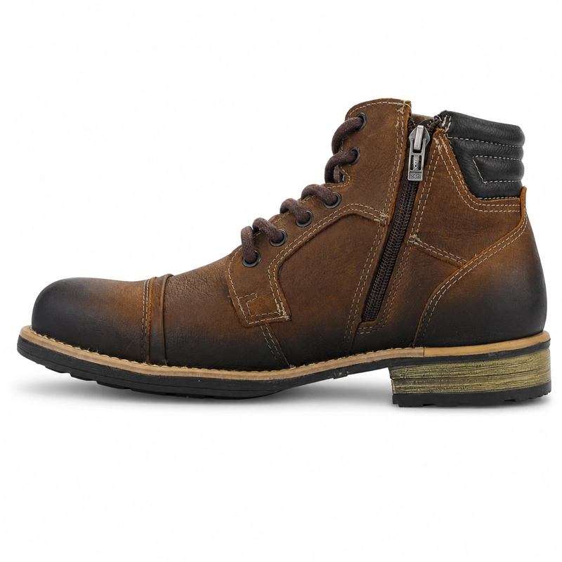 BOTOTOS HOMBRE FERRACINI CUERO YORK 9882 CONHAQUE URBANO - 2