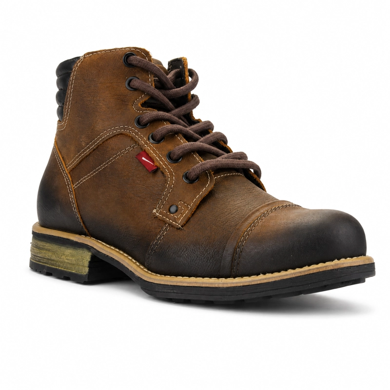 BOTOTOS HOMBRE FERRACINI CUERO YORK 9882 CONHAQUE URBANO - 3
