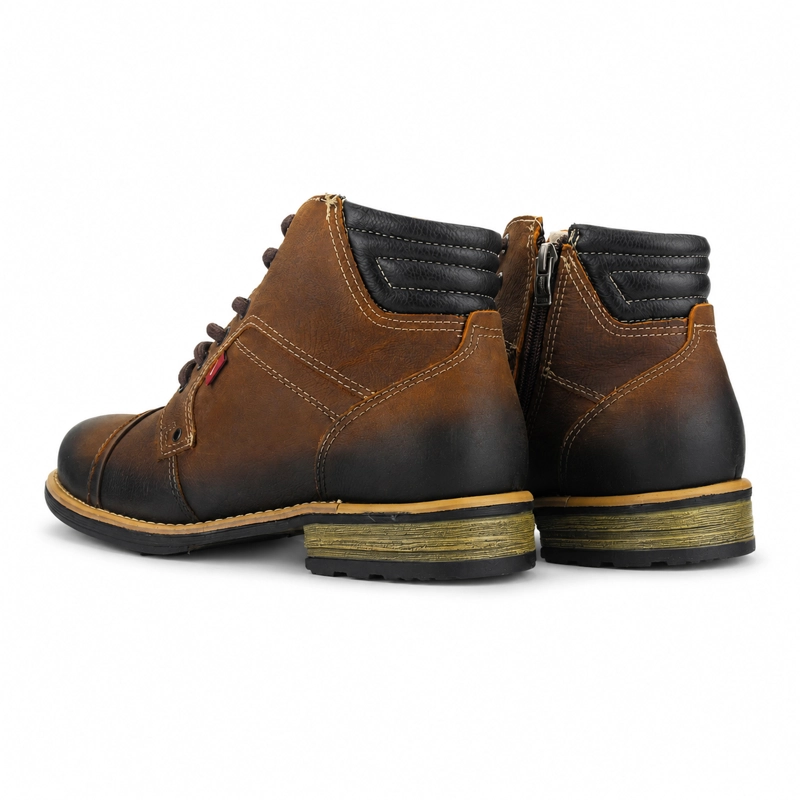 BOTOTOS HOMBRE FERRACINI CUERO YORK 9882 CONHAQUE URBANO - 6