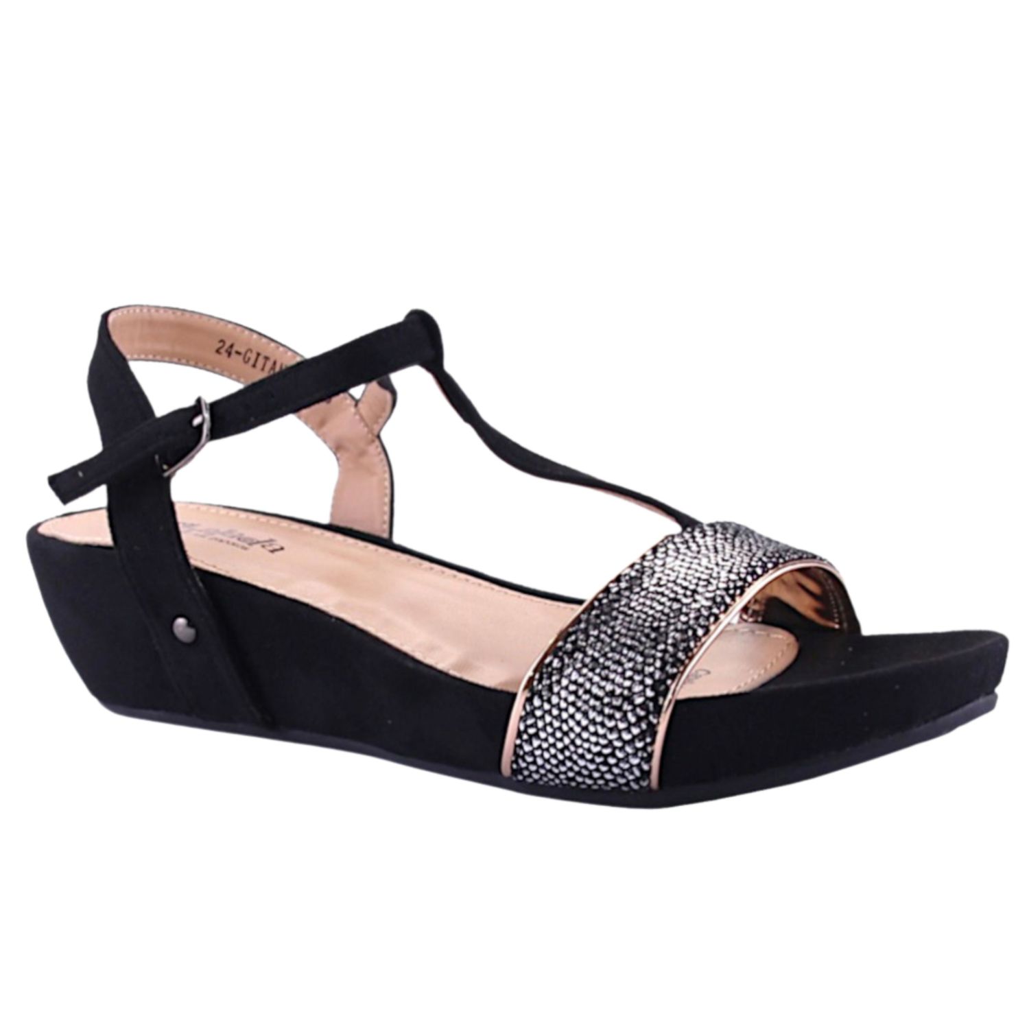 SANDALIAS MUJER CHALADA NEGRO GITANA-4 MODA - 1