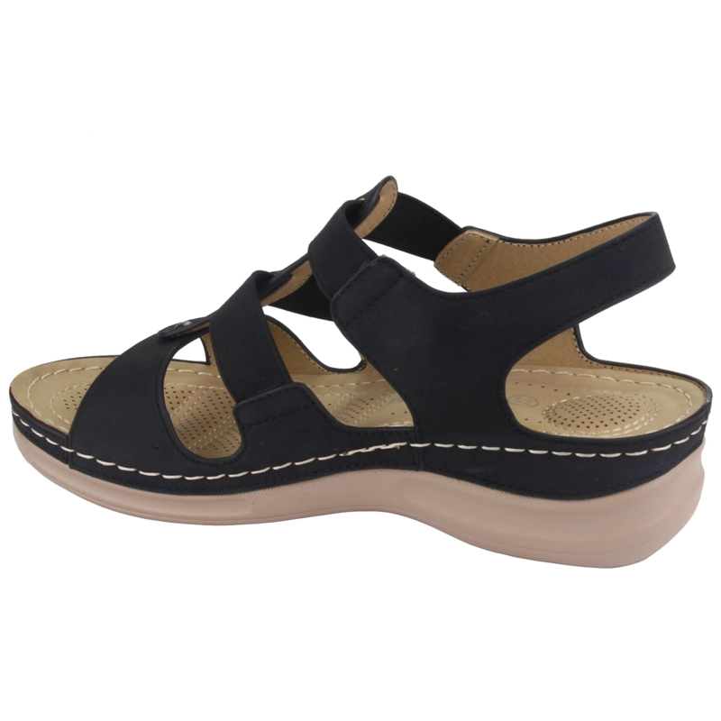 SANDALIAS MUJER CHALADA NEGRO KON-14 CASUAL - 2