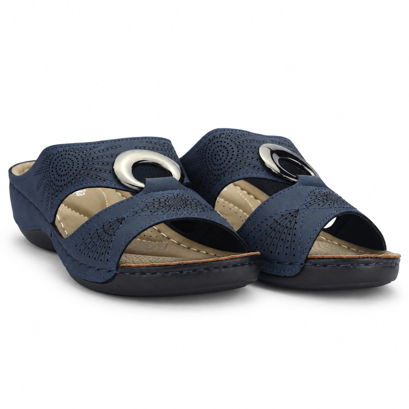 SANDALIAS MUJER CHALADA AZUL KON-5 CASUAL - 6