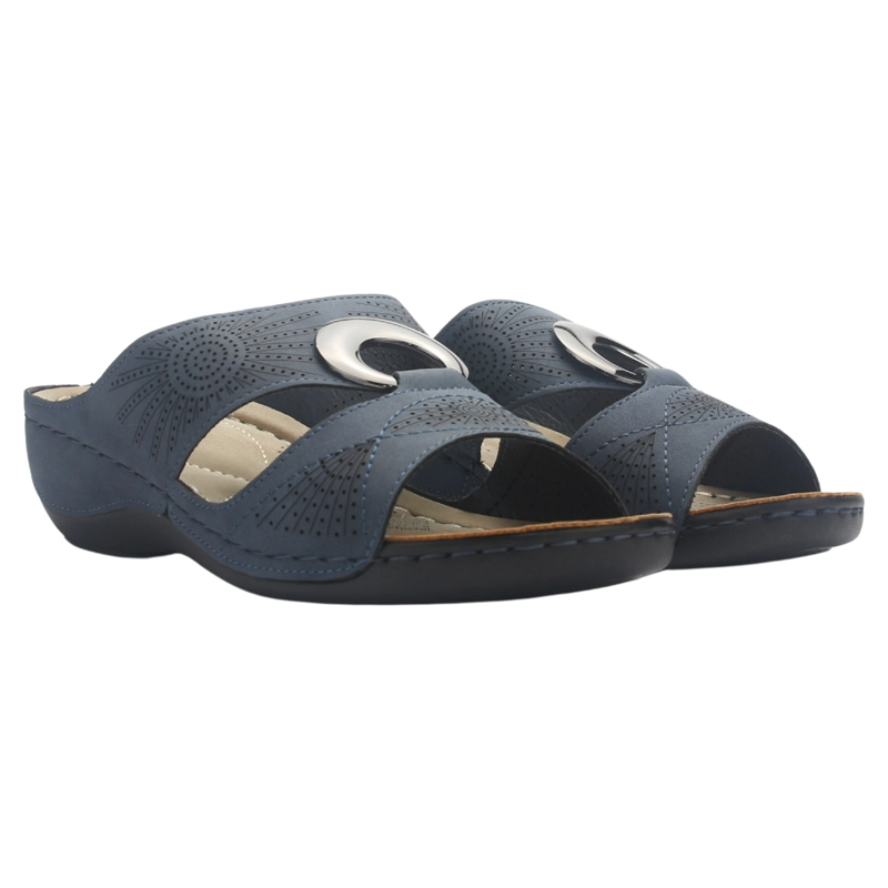 SANDALIAS MUJER CHALADA AZUL KON-5 CASUAL - 8