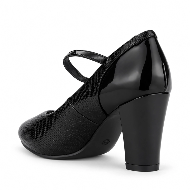 ZAPATO NEGRO MUJER CASUAL CHALADA COBNA - 4