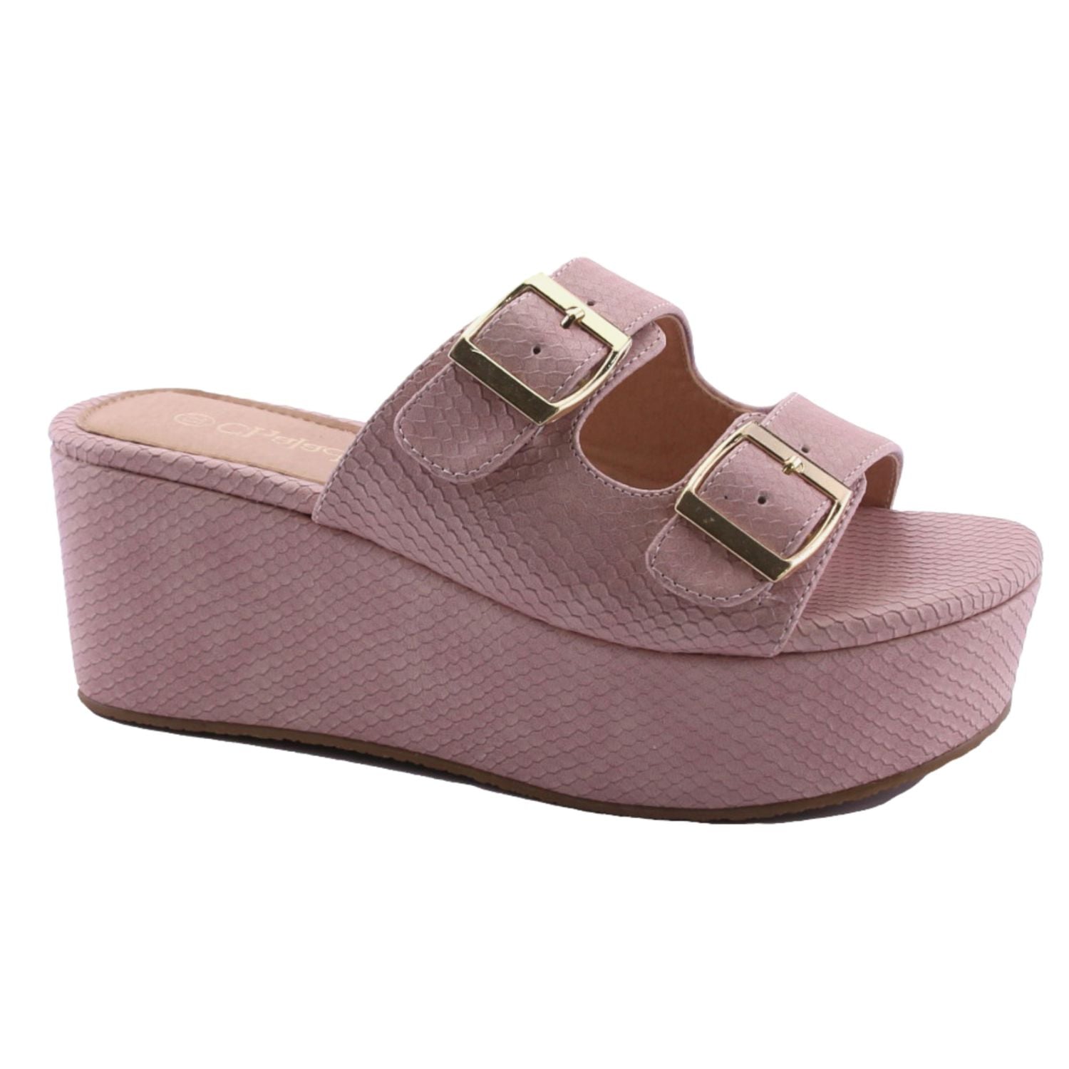 SANDALIAS MUJER CHALADA TEXTIL ROSADO CLONA-20 PLATAFORMA - 1