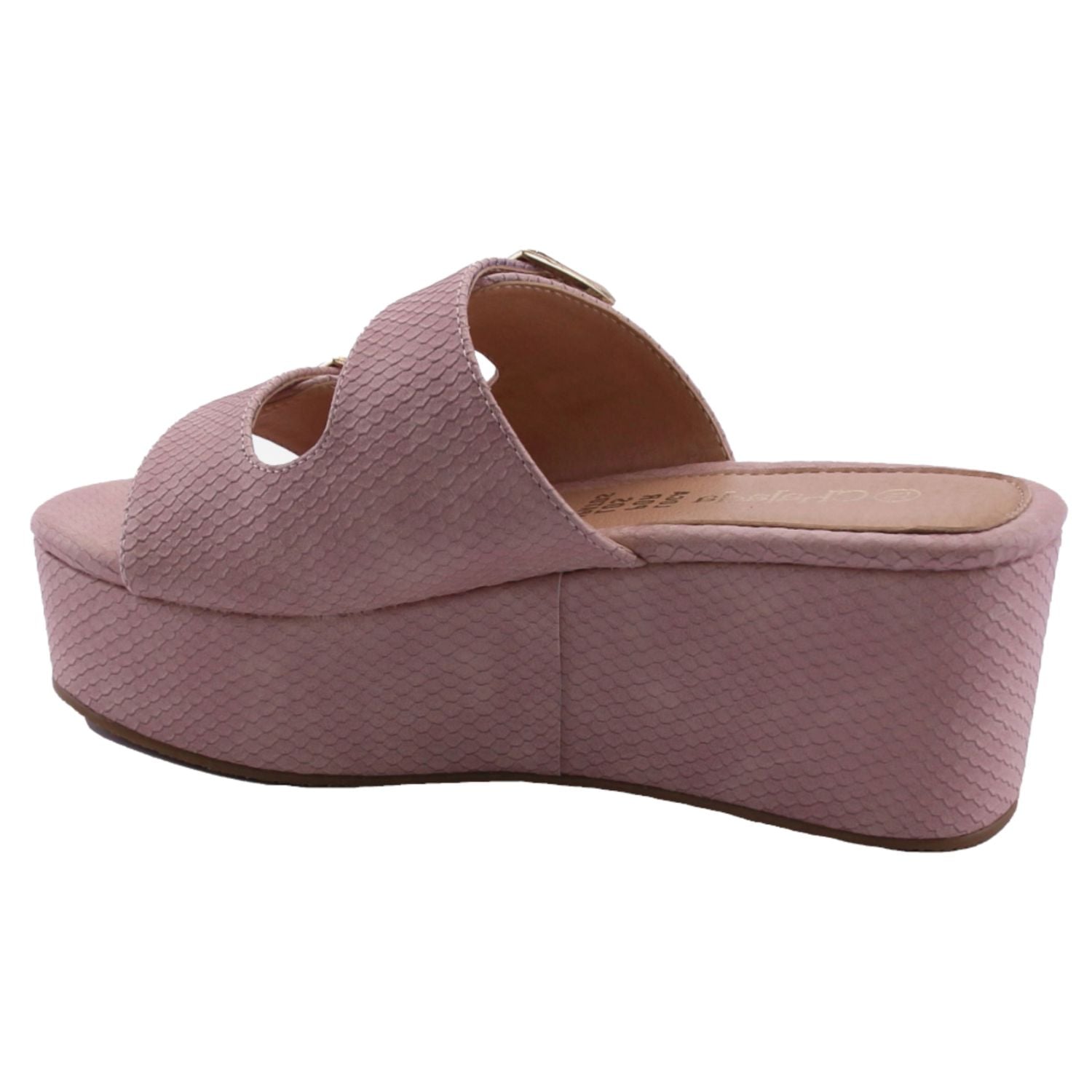 SANDALIAS MUJER CHALADA TEXTIL ROSADO CLONA-20 PLATAFORMA - 2