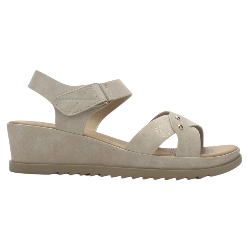 SANDALIAS MUJER CHALADA BEIGE PIURA-11 CASUAL - 1