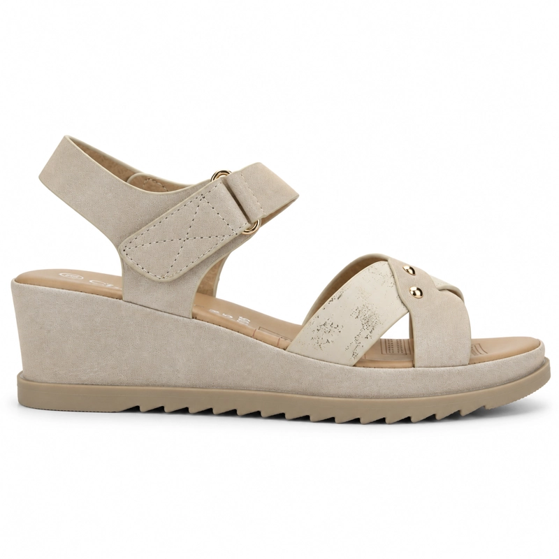 SANDALIA BEIGE MUJER CASUAL CHALADA PIURA - 1