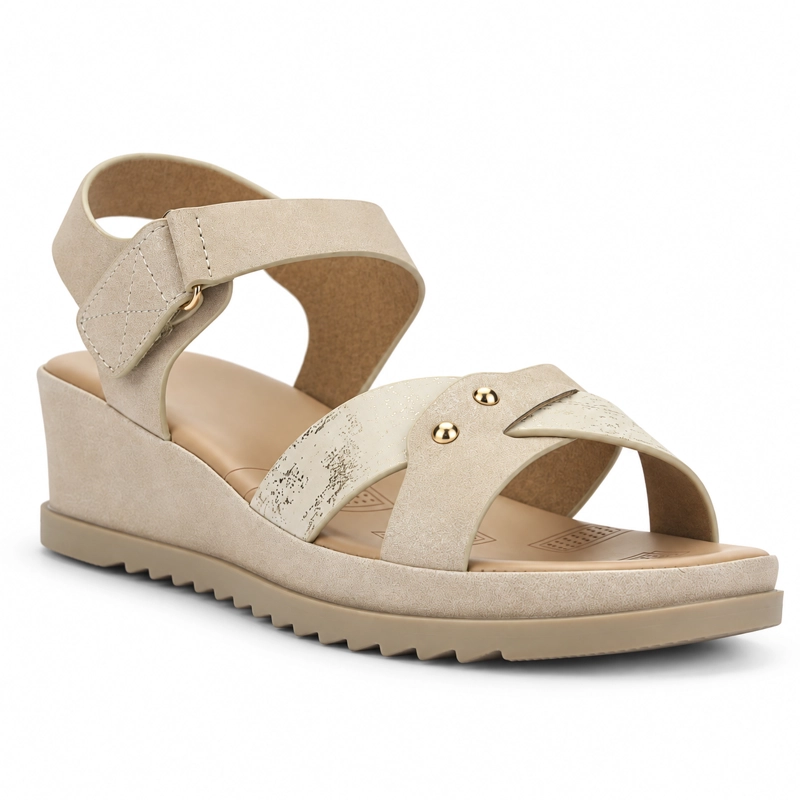 SANDALIA BEIGE MUJER CASUAL CHALADA PIURA - 3
