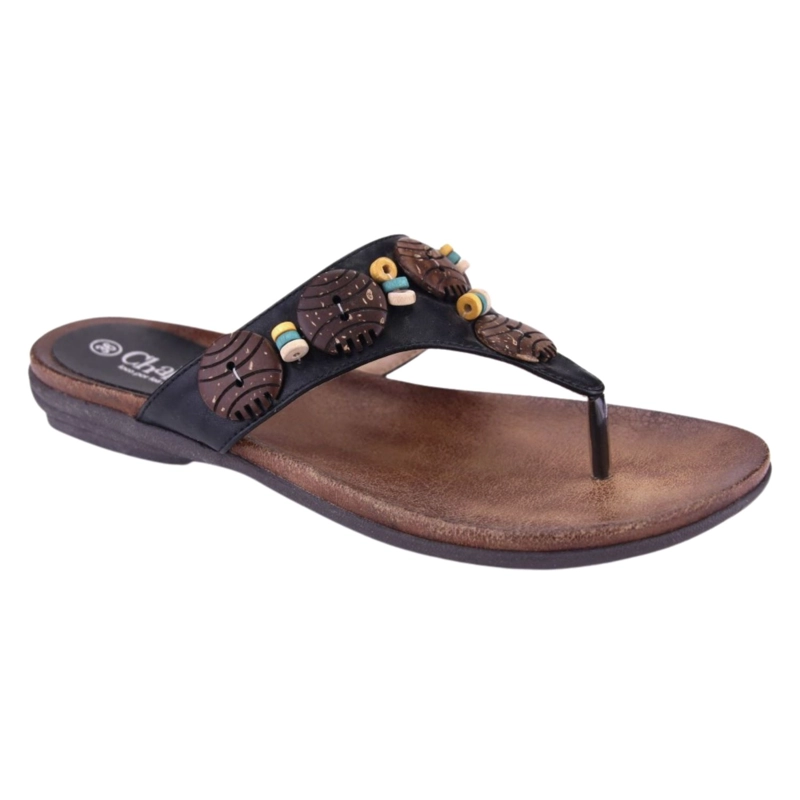 SANDALIAS MUJER CHALADA NEGRO ANATOMIC54 MODA - 1