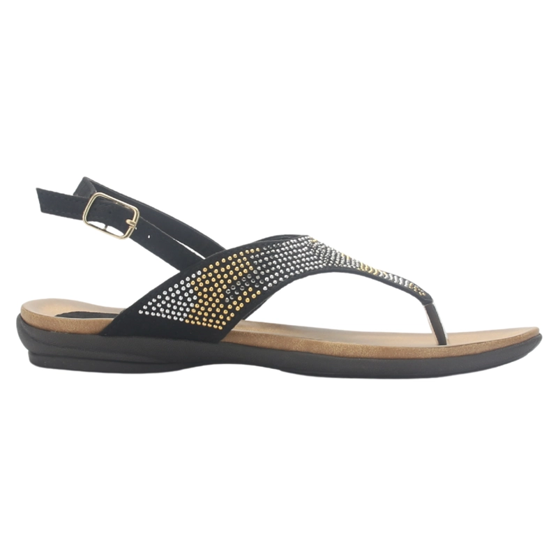 SANDALIA CHALADA MUJER ANATOMIC51 NEGRO MODA - 1