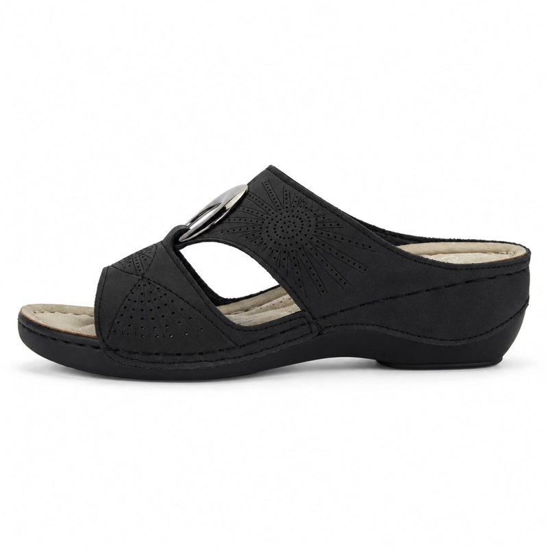 SANDALIAS MUJER CHALADA NEGRO KON-5 CASUAL - 2