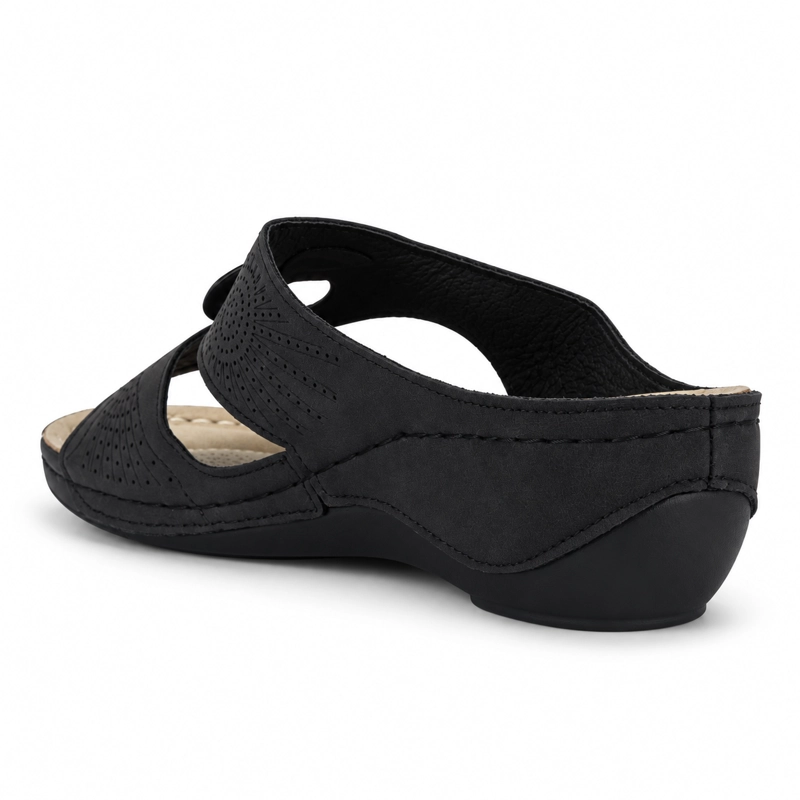 SANDALIAS MUJER CHALADA NEGRO KON-5 CASUAL - 4