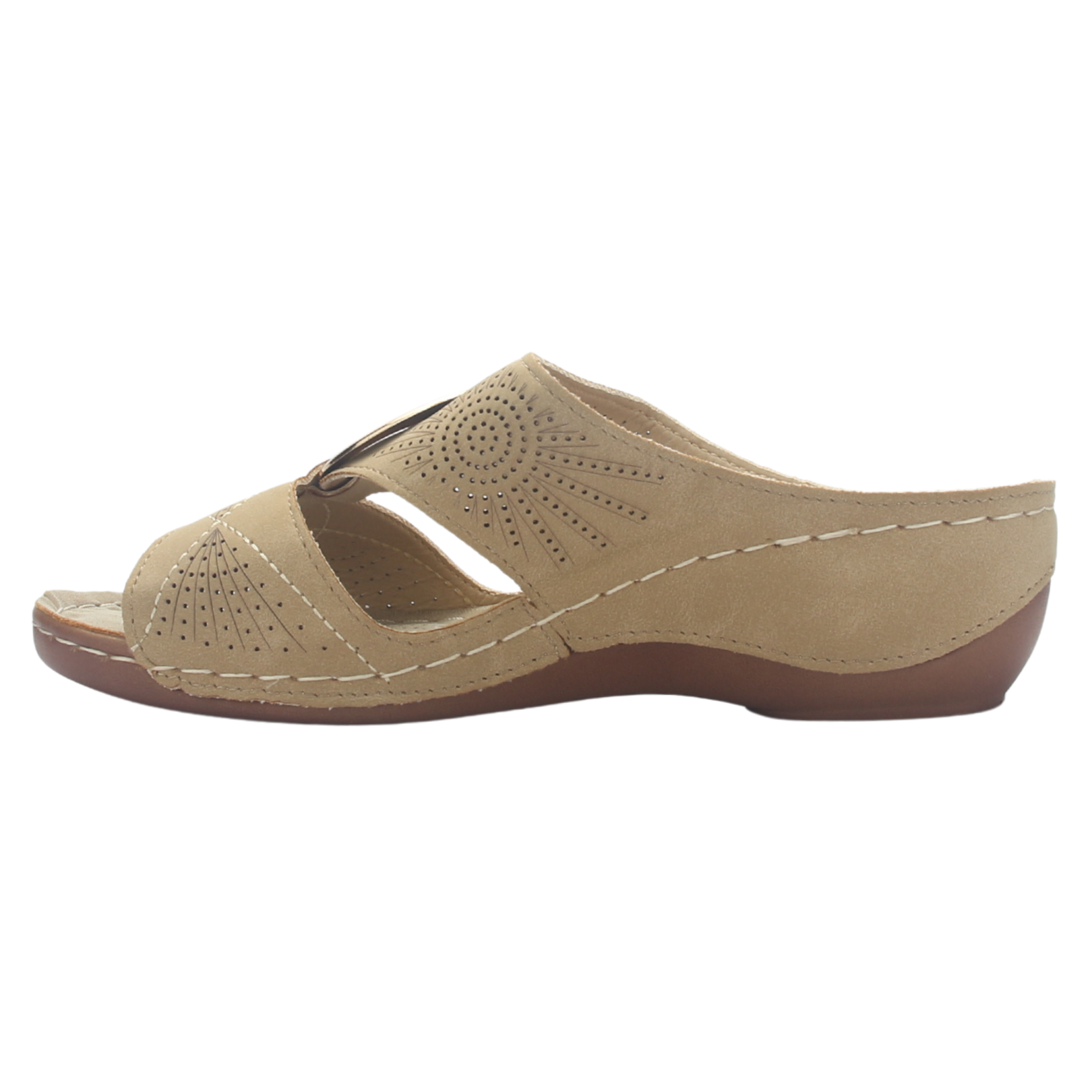 SANDALIAS MUJER CHALADA BEIGE KON-5 CASUAL - 2