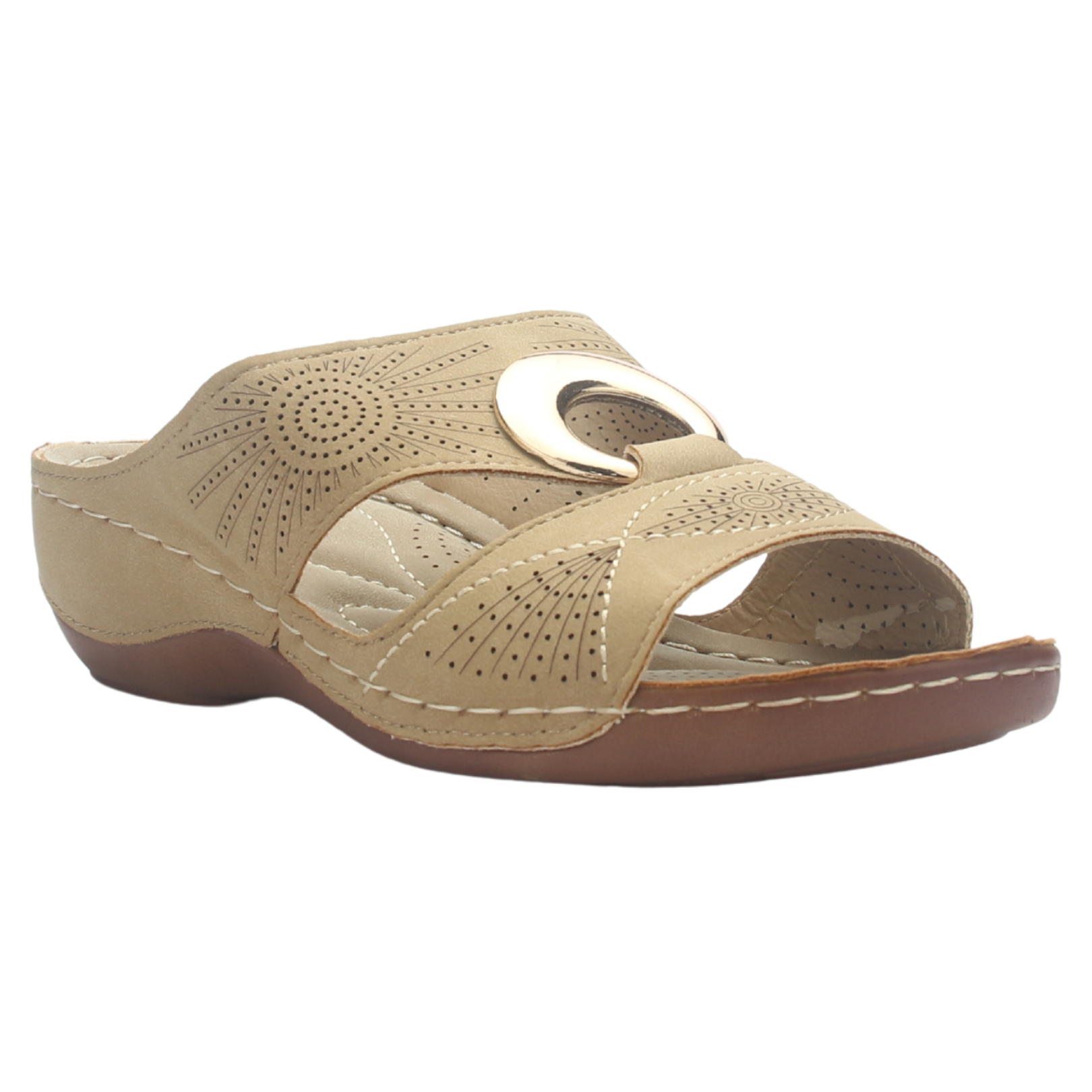 SANDALIAS MUJER CHALADA BEIGE KON-5 CASUAL - 3
