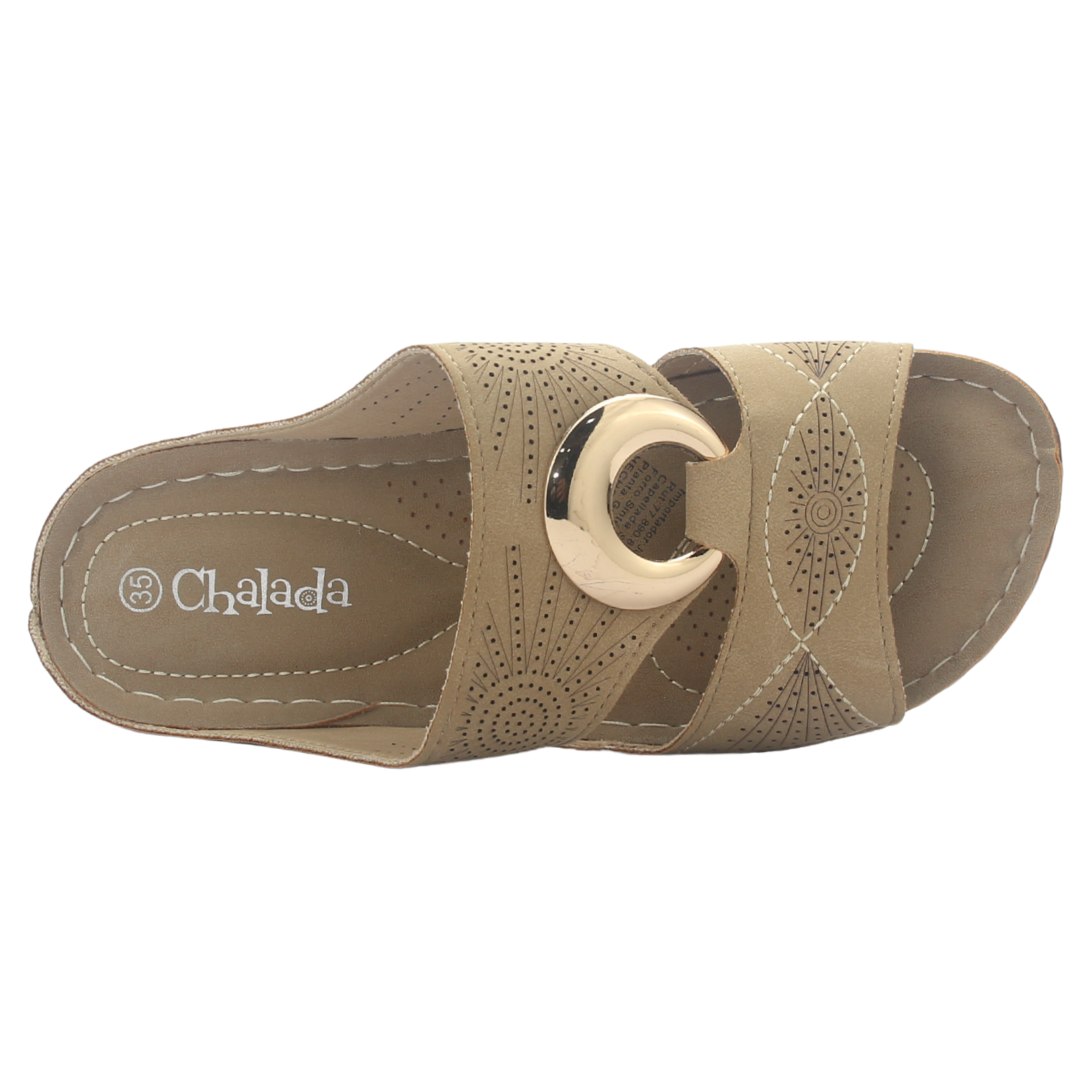 SANDALIAS MUJER CHALADA BEIGE KON-5 CASUAL - 5