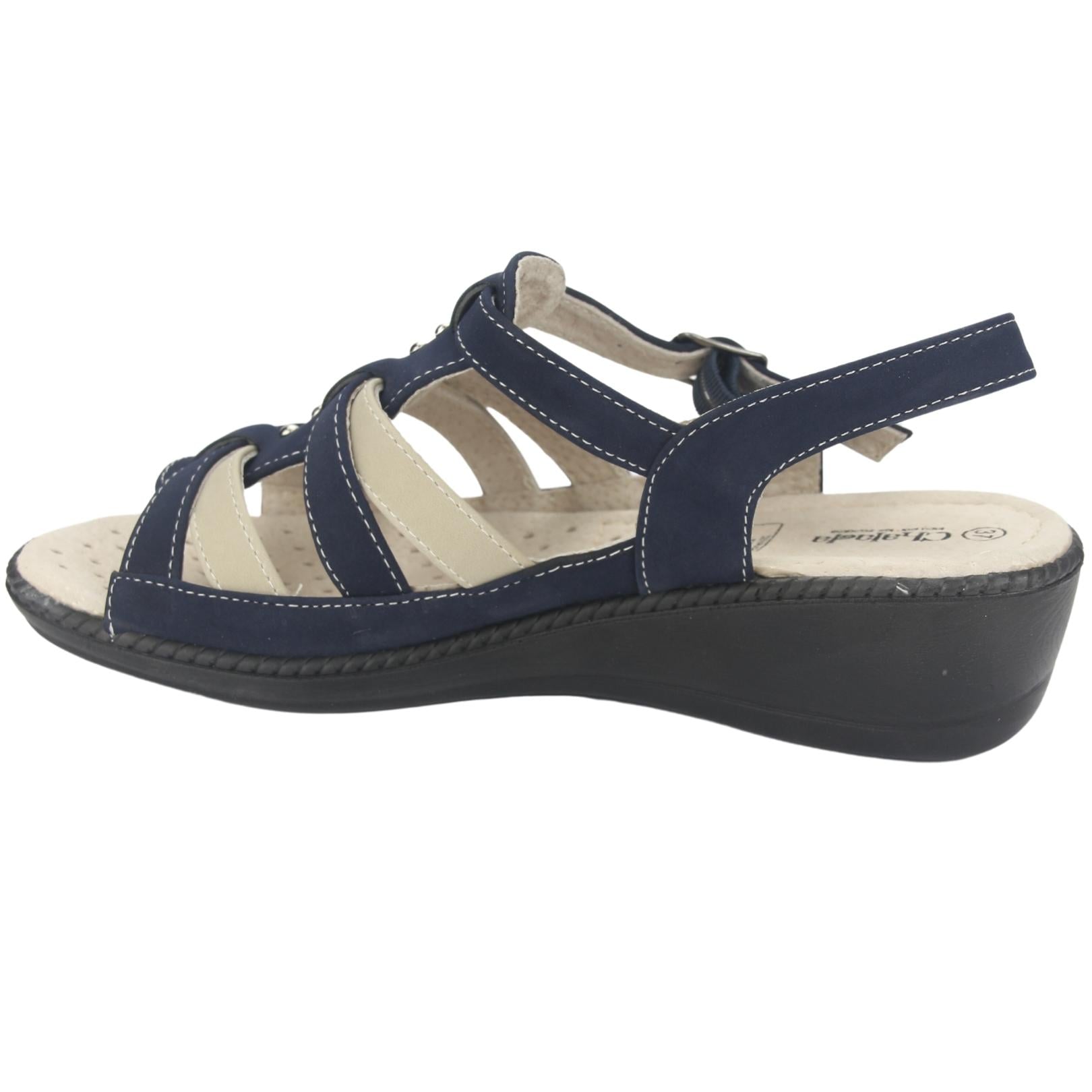 SANDALIAS MUJER CHALADA AZUL LUPE-2 COMFORT - 2