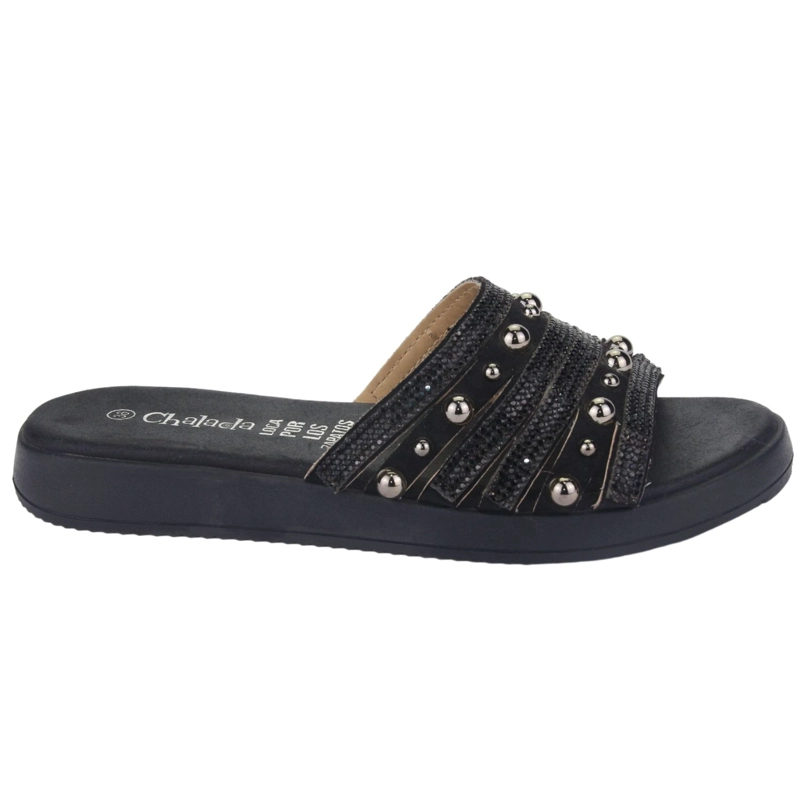 SANDALIA CHALADA MUJER PIAR-1 NEGRO CASUAL - 1