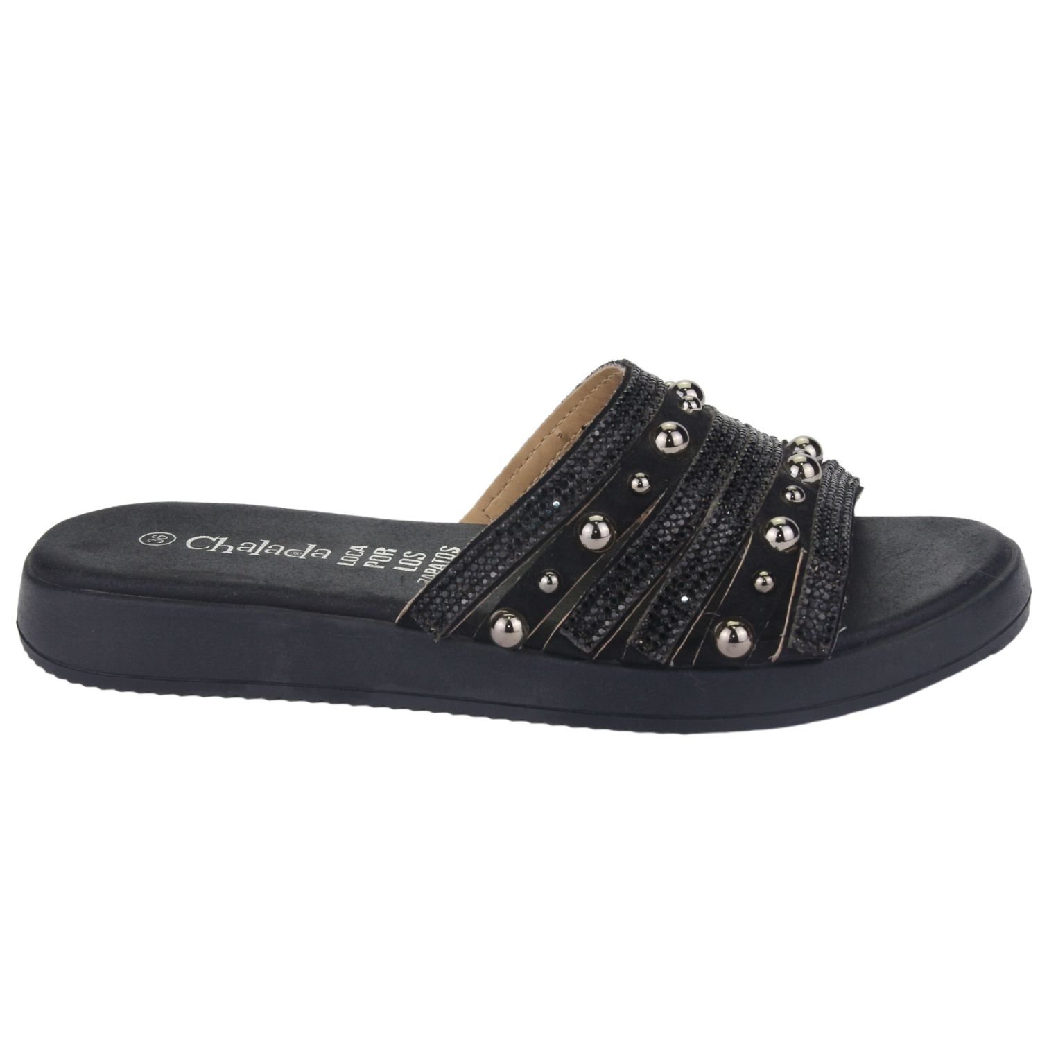 SANDALIA CHALADA MUJER PIAR-1 NEGRO CASUAL - 1