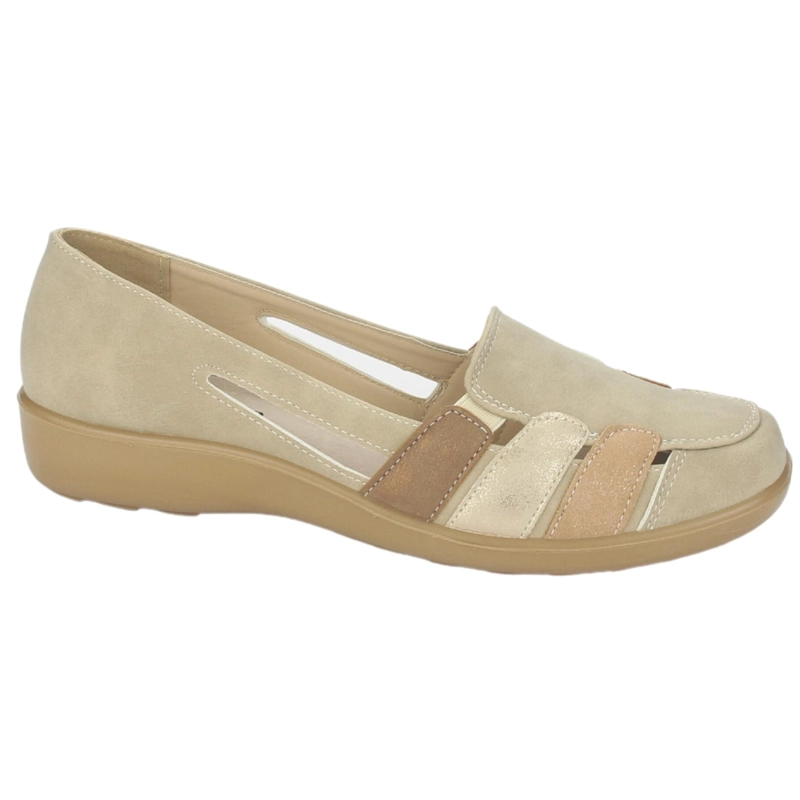 ZAPATO CHALADA MUJER DECO-2 BEIGE COMFORT - 1