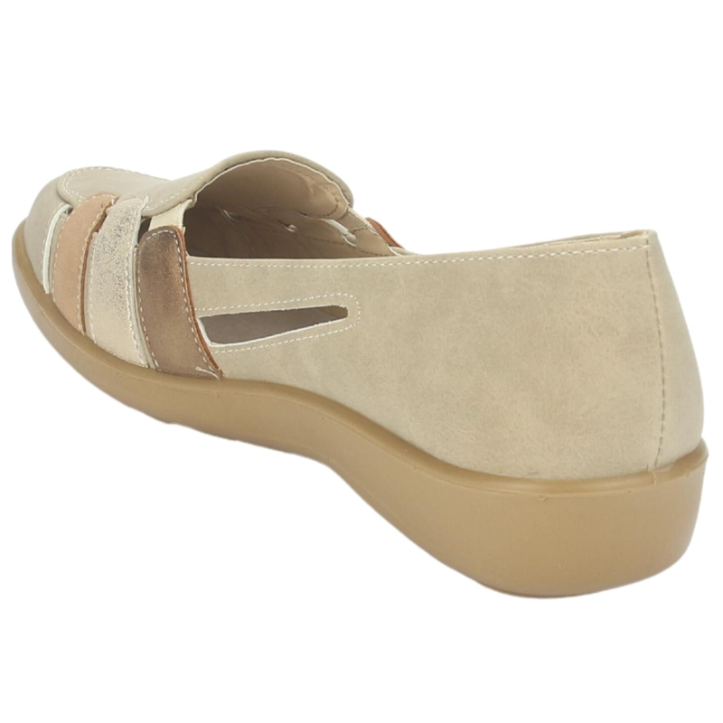 ZAPATO CHALADA MUJER DECO-2 BEIGE COMFORT - 4