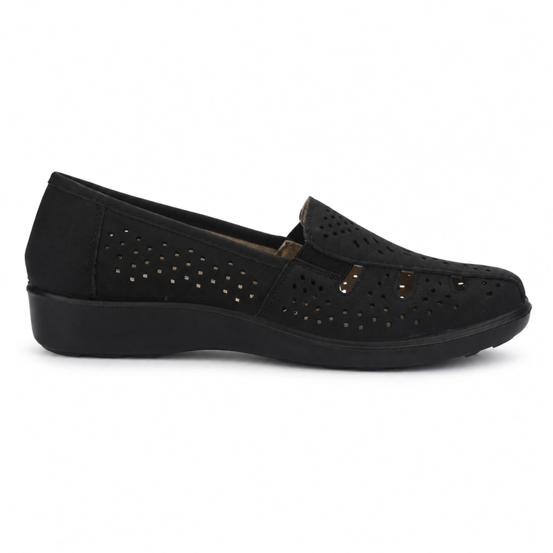 ZAPATO NEGRO MUJER CASUAL CHALADA DECO - 1