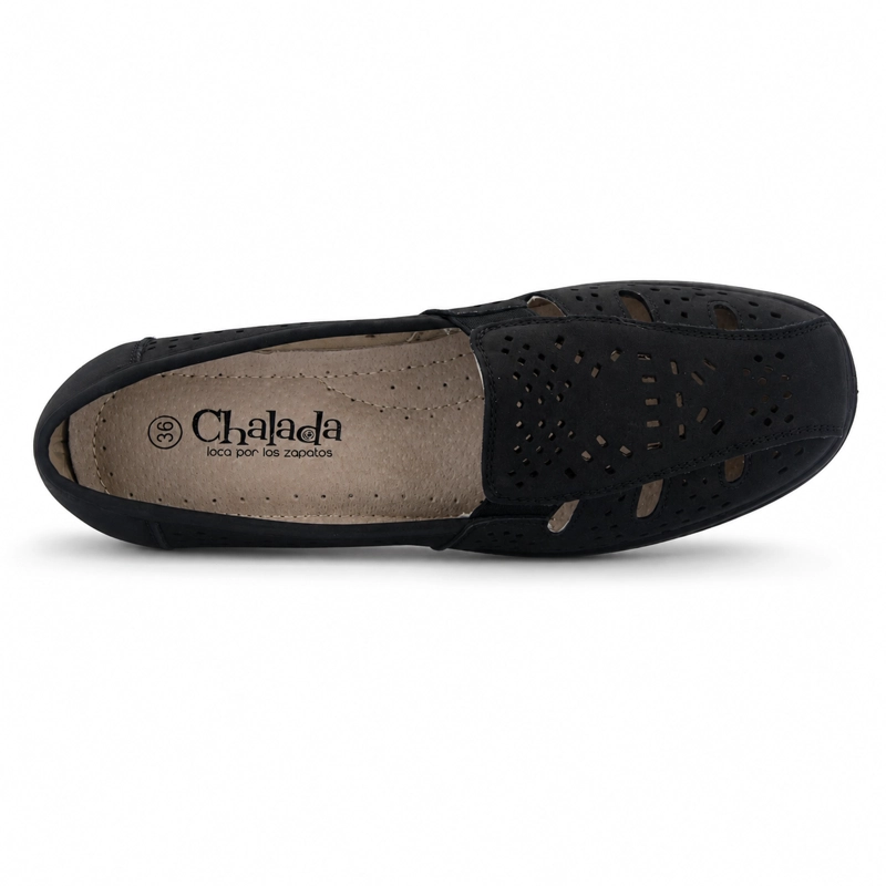 ZAPATO NEGRO MUJER CASUAL CHALADA DECO - 5