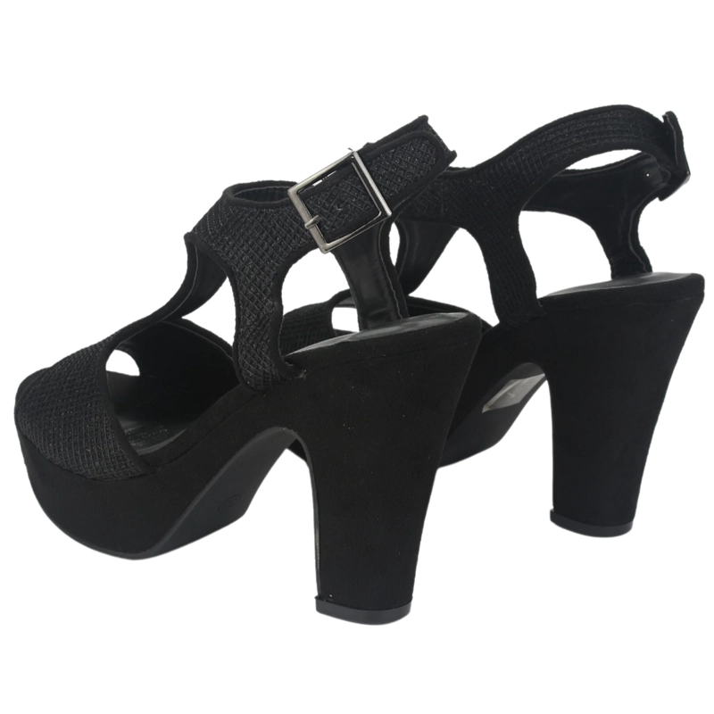 SANDALIAS MUJER CHALADA TEXTIL NEGRO COSIMO-15 MODA - 6