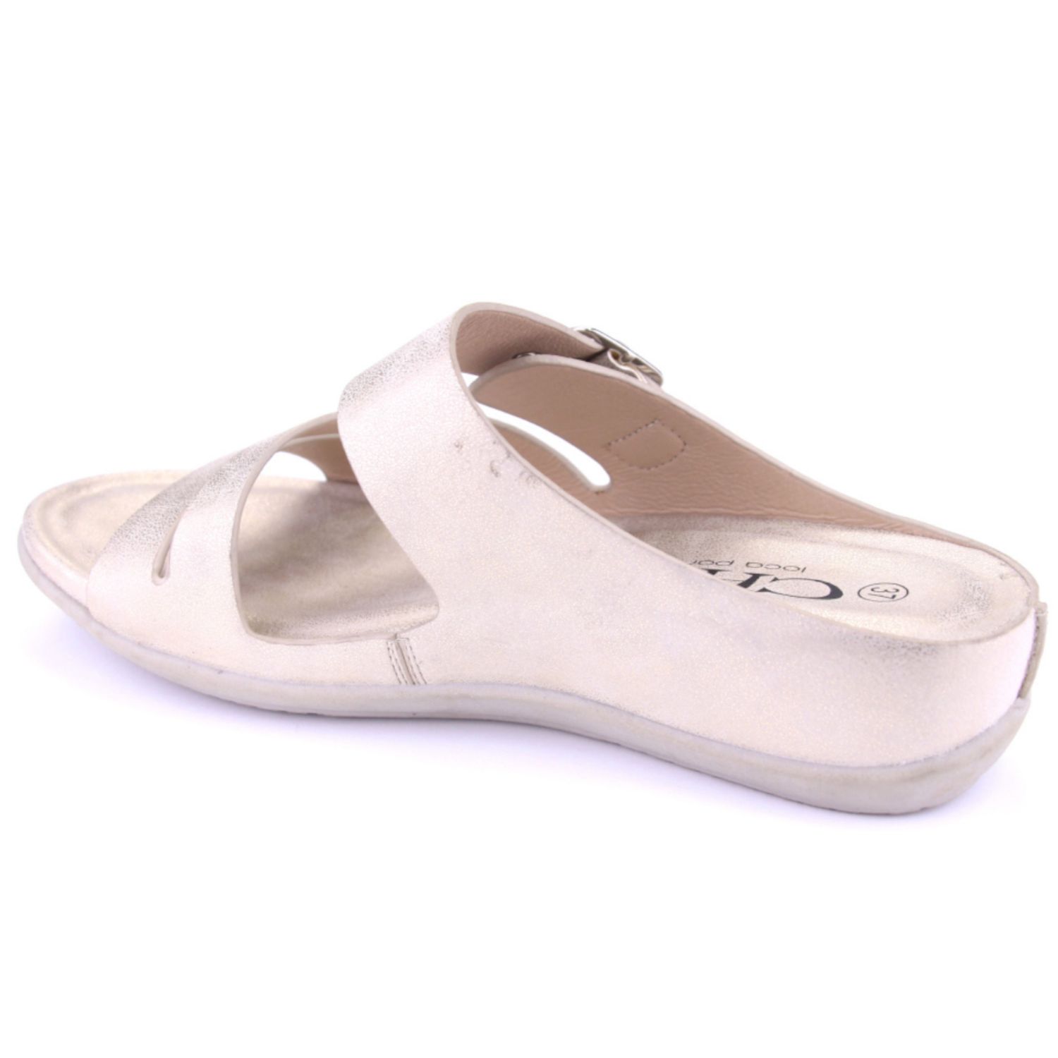 SANDALIA CHALADA MUJER CENIZA-5 DORADO COMFORT - 2