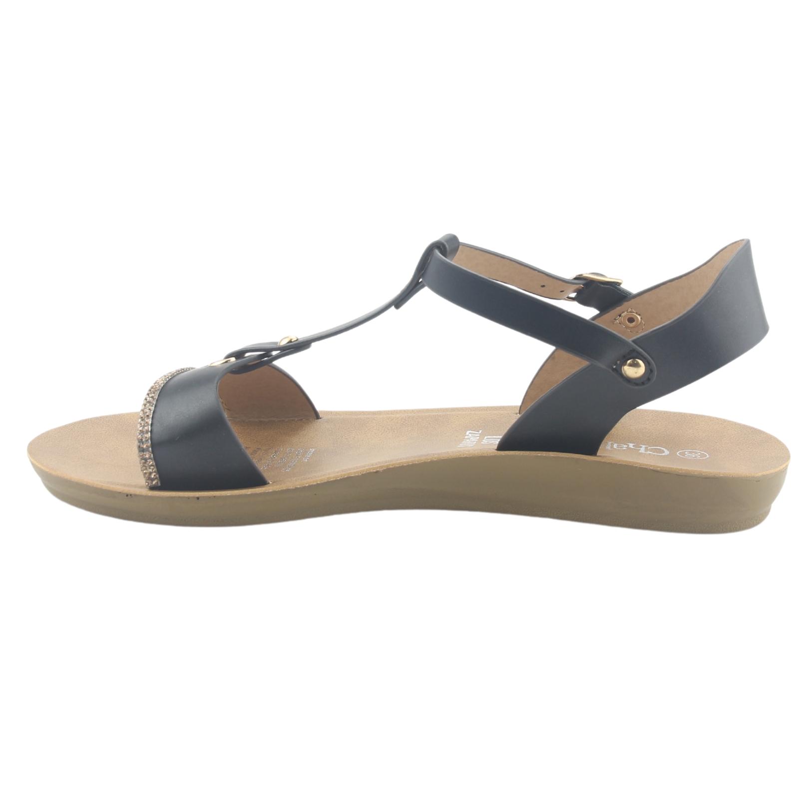 SANDALIAS MUJER CHALADA NEGRO QUANTA-3 MODA - 4