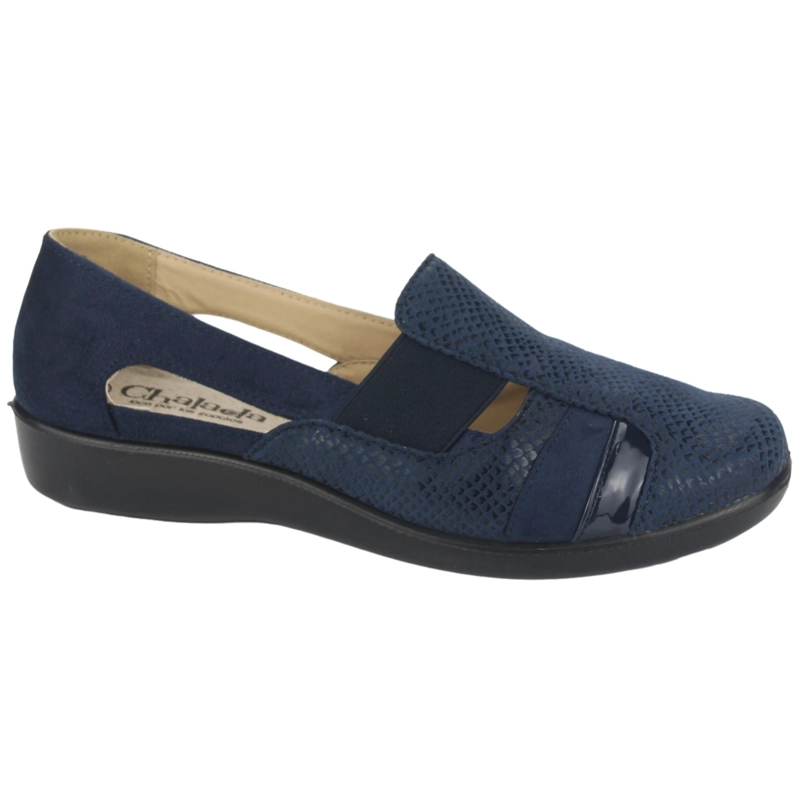 ZAPATO CHALADA MUJER DECO-5 AZUL MARINO COMFORT - 1
