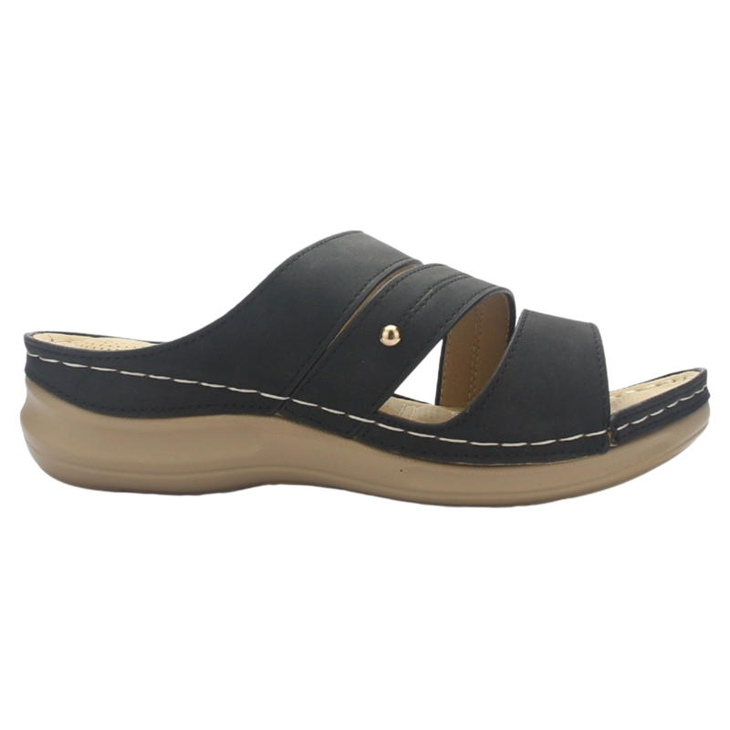 SANDALIAS MUJER CHALADA NEGRO KON-10 CASUAL - 1