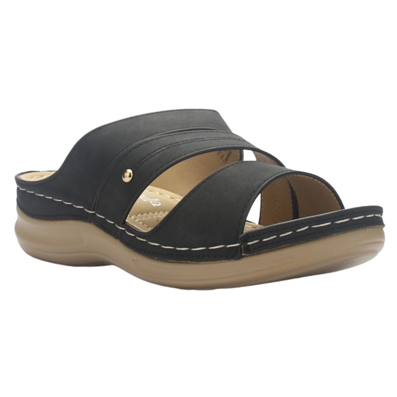 SANDALIAS MUJER CHALADA NEGRO KON-10 CASUAL - 3