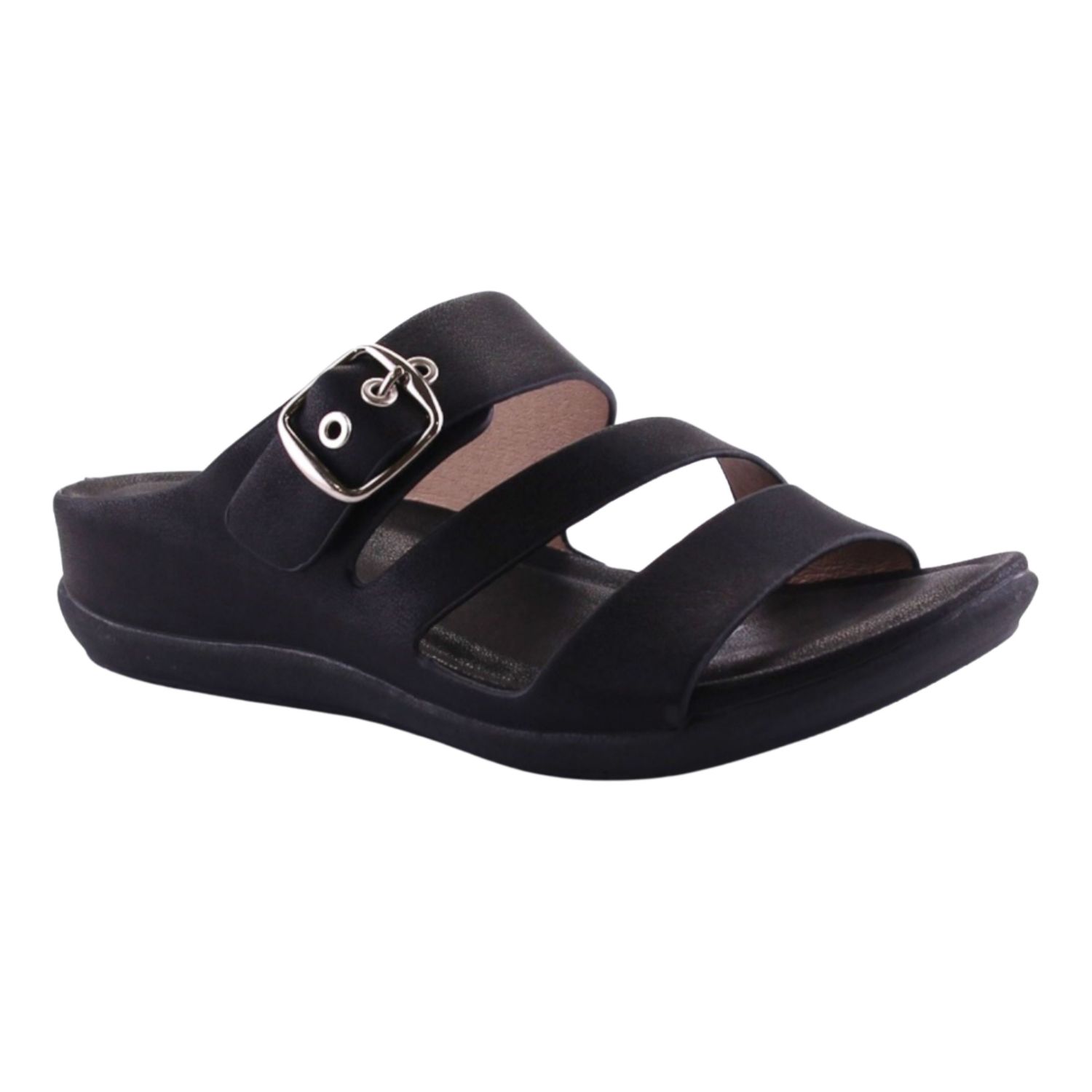 SANDALIA CHALADA MUJER CENIZA-5 NEGRO COMFORT - 1