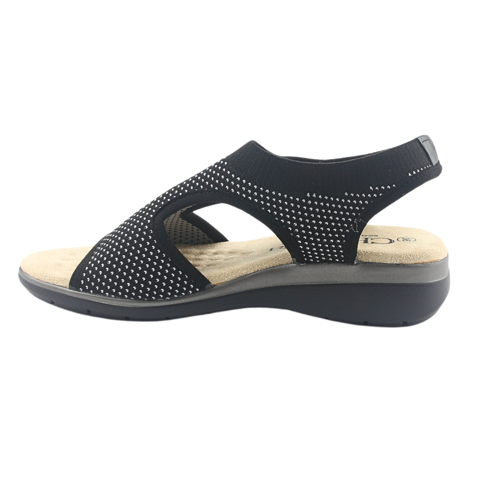 SANDALIAS MUJER CHALADA TEXTIL NEGRO FLORO-4 CASUAL - 2