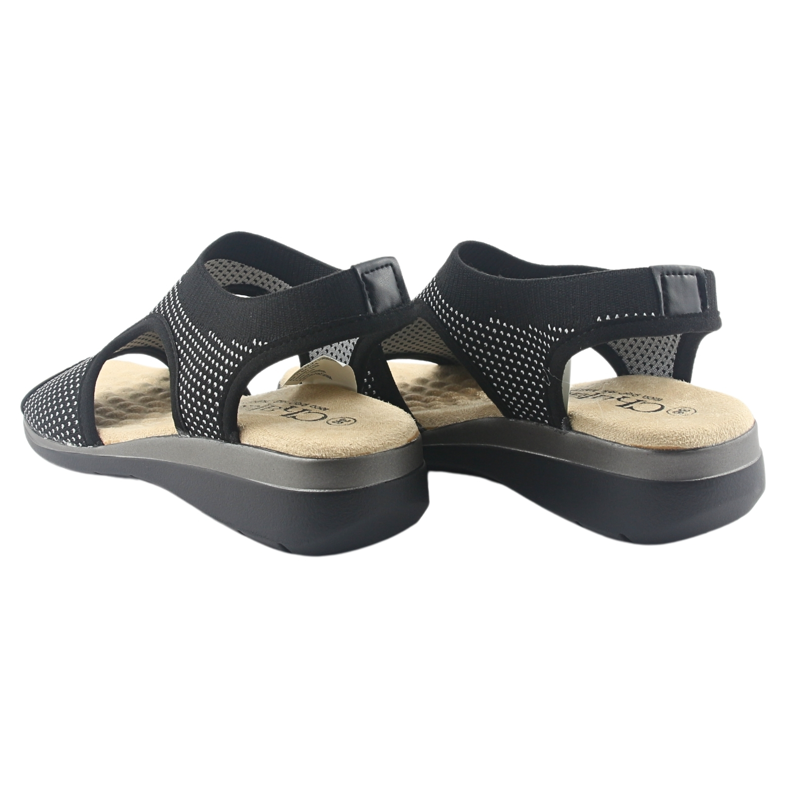 SANDALIAS MUJER CHALADA TEXTIL NEGRO FLORO-4 CASUAL - 7