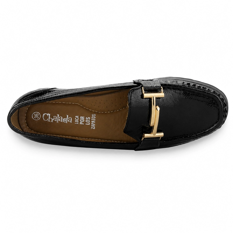 MOCASIN NEGRO MUJER CASUAL CHALADA GRAND - 5