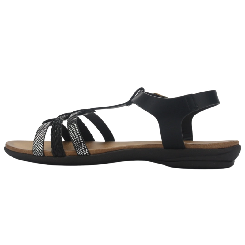SANDALIA CHALADA MUJER ANATOMIC45 NEGRO MODA - 2