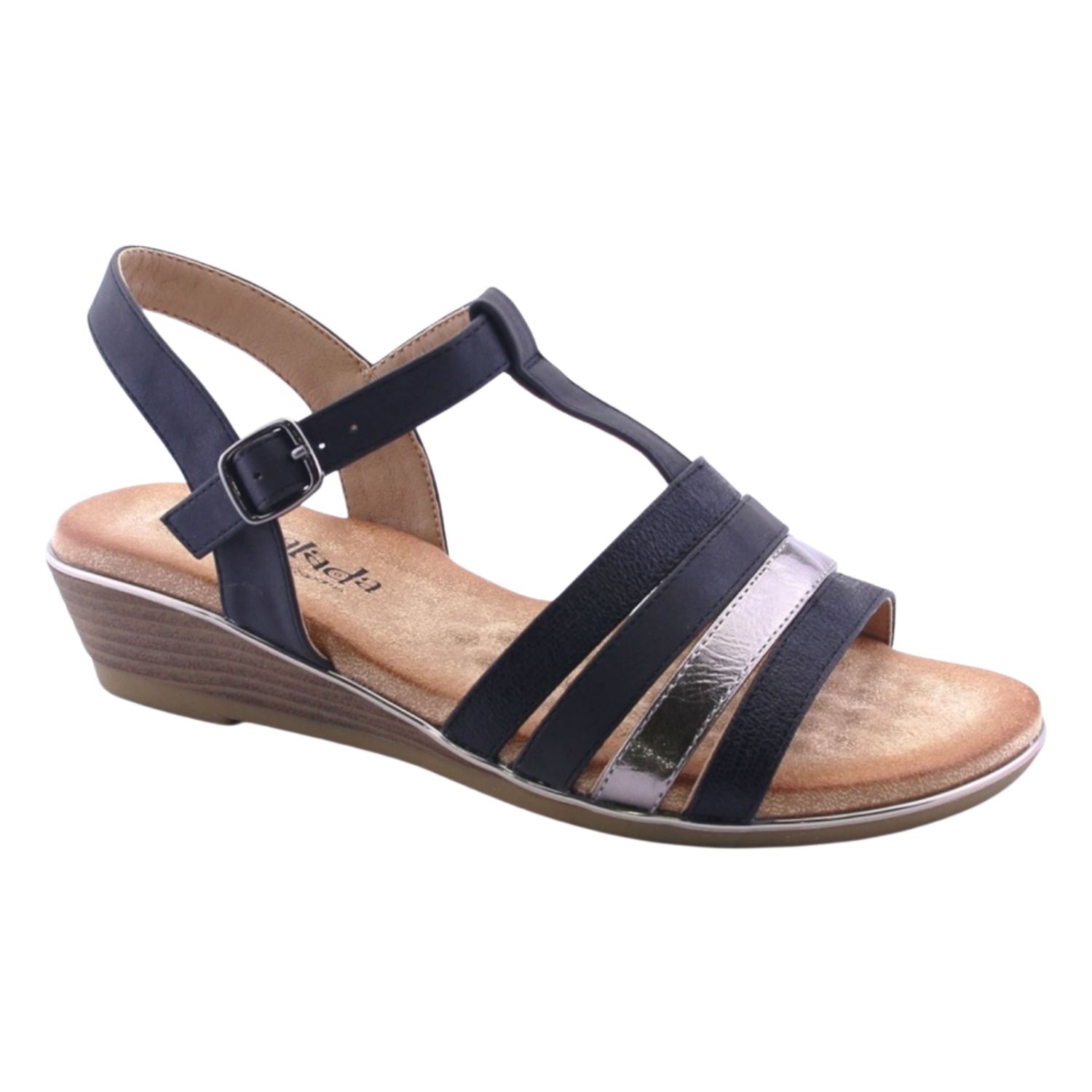 SANDALIA CHALADA MUJER ALBA-5 NEGRO MODA - 1