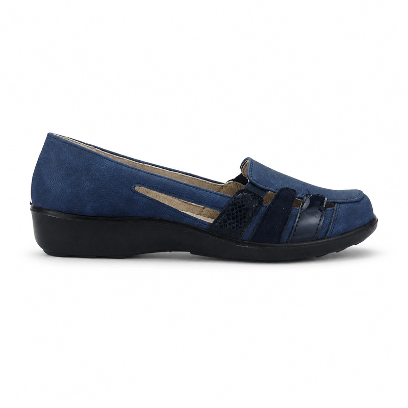 ZAPATO AZUL MUJER CASUAL CHALADA DECO - 1